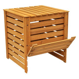 Solid Wood 90-Gallon Compost Bin with Removable Top and Hinged Side Panel