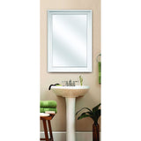 Large Rectangular Bathroom Wall Hanging Mirror with White Frame - 42 x 30 inch