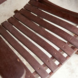 Set of 2 - Indoor-Outdoor Patio Porch Dark Brown Slat Rocking Chairs