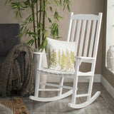 Indoor-Outdoor Patio Porch White Slat Rocking Chair