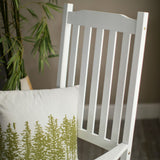 Set of 2 - Indoor-Outdoor Patio Porch White Slat Rocking Chairs