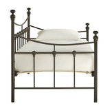 Twin size Metal Daybed in Bronze Finish with Wooden Slats
