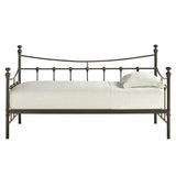 Twin size Metal Daybed in Bronze Finish with Wooden Slats