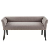 Modern Mid-Century Grey Upholstered Accent Bench