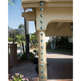 Pure Copper with Green Patina 8.5-Ft Rain Chain with Hammered Cups