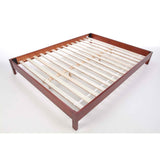 Queen size Japanese Style Platform Bed Frame in Mahogany Finish