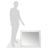 Rectangular 32 x 26 inch Bathroom Wall Mirror with 1-inch Bevel and White Frame