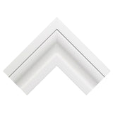 Rectangular 32 x 26 inch Bathroom Wall Mirror with 1-inch Bevel and White Frame