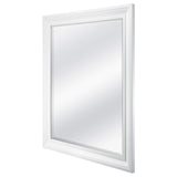 Rectangular 32 x 26 inch Bathroom Wall Mirror with 1-inch Bevel and White Frame