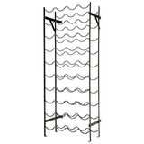 Black Metal 40-Bottle Wine Rack with Wall Anchors