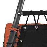 Orange-Red Single Person Sturdy Modern Chaise Lounger Hammock Chair Porch Swing