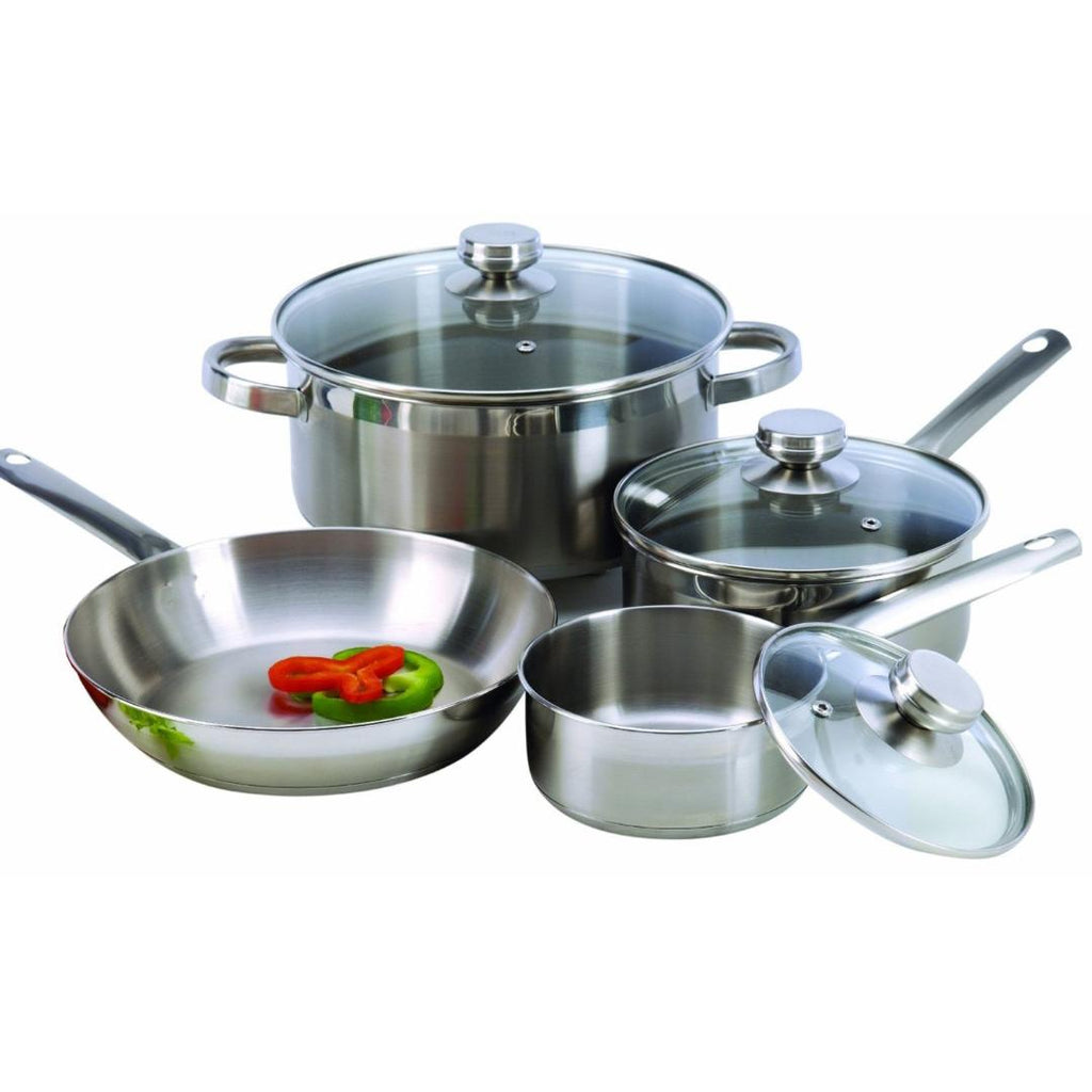 7-Piece Cookware Set Constructed in 18-10 Stainless Steel