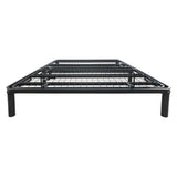 Twin XL Black Metal Adjustable Bed Frame Base with Remote