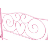 Twin size Sturdy Metal Canopy Bed in Pink