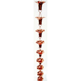 Pure Copper 8-Ft Flower Rain Chain Rainwater Gutter Downspout