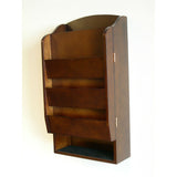 Door - Wall Mount Organizer Letter Holder Mail Sorter in Dark Walnut