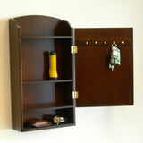 Door - Wall Mount Organizer Letter Holder Mail Sorter in Dark Walnut