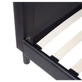 Full size Modern Faux Leather Platform Bed Frame with Headboard