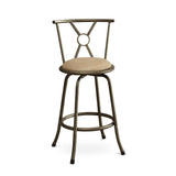 Set of 2- Adjustable Height Padded Seat Barstools