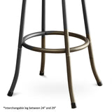 Set of 2 - Adjustable Height Contemporary Swivel Barstool