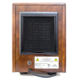 Infrared Space Heater 1500W with Remote w- Dark Walnut Wood Cabinet