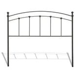 Queen size Complete Metal Bed Frame with Round Final Posts Headboard and Footboard