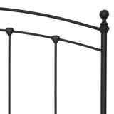 Queen size Complete Metal Bed Frame with Round Final Posts Headboard and Footboard