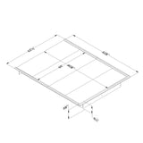 Queen size Platform Bed Frame in Modern Black Wood Finish