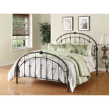 Queen size Metal Bed in Antique Bronze Pewter Finish with Headboard and Footboard