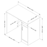 Compact Computer Desk in Royal Cherry Finish