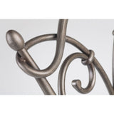 Curved Wire Metal 30-inch Barstool with Soft Upholstered Swivel Seat