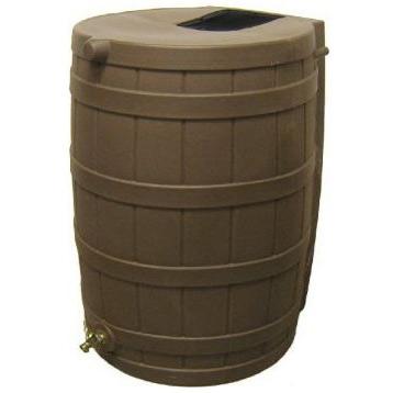 50-Gallon Rain Wizard Rain Barrel in Oak