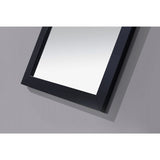 Modern 22-inch x 30-inch Bathroom Vanity Wall Mirror with Black Wood Frame