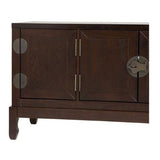 Oriental Style Entertainment Center in Espresso Finish