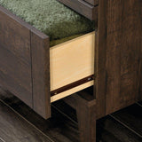Bedroom Storage Armoire Wardrobe Cabinet in Dark Brown Oak Finish