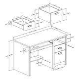 Home Office Work Desk Computer Desk with Keyboard Tray