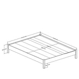 Queen size Modern Platform Bed Frame in Black Ebony Finish