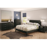 Queen size Contemporary Headboard in Ebony Wood Finish