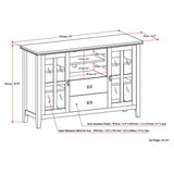 Black Solid Wood 35-inch High TV Stand for TV's up to 60-inch