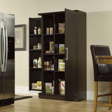 Multi-Purpose Living Room Kitchen Cupboard Storage Cabinet Armoire in Mocha Brown