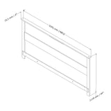 King size Modern Headboard in Black Wood Finish