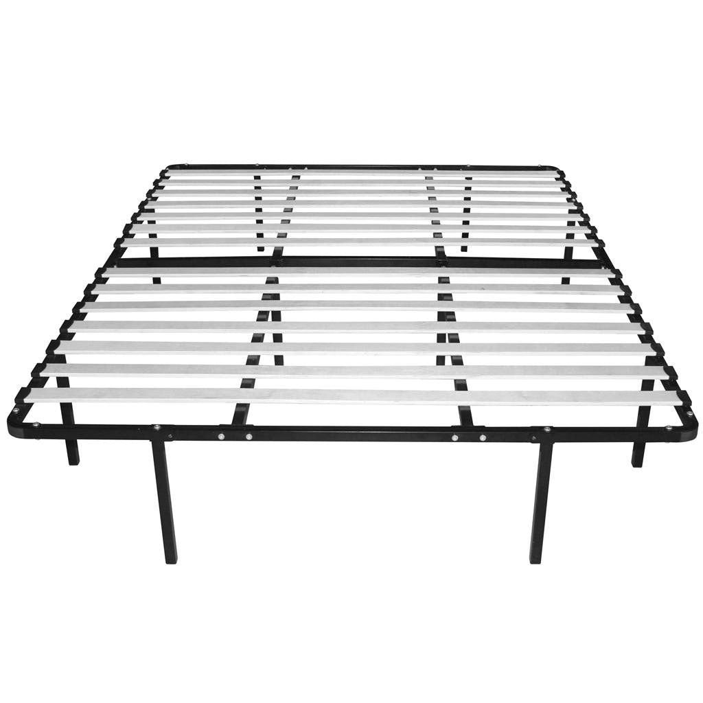 Queen size European Style Platform Bed Frame with Wooden Slats