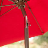 Sunbrella 9-Ft Patio Umbrella with Deluxe Tilt in Antique Bronze with Red Shade