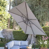 Square 8.5-Ft Offset Patio Umbrella with Mocha Shade and Bronze Finish Pole