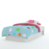 Twin size Modern Platform Bed Frame in White Finish