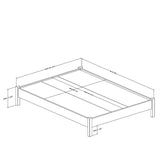 Queen size Platform Bed in Pure White Finish