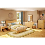 6 Drawer Dresser Modern Bedroom Chest in Natural Maple Finish