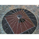 Matte Black Bowl Solar Fountain Bird Bath with Wrought Iron Stand