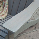 Weather Resistant Eco-Friendly Eucalyptus Wood Adirondack Chair in Driftwood Color