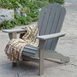 Weather Resistant Eco-Friendly Eucalyptus Wood Adirondack Chair in Driftwood Color